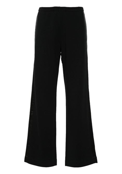 pantaloni dritti donna neri in cotone MM6 MAISON MARGIELA | S52KA0506 S25606900